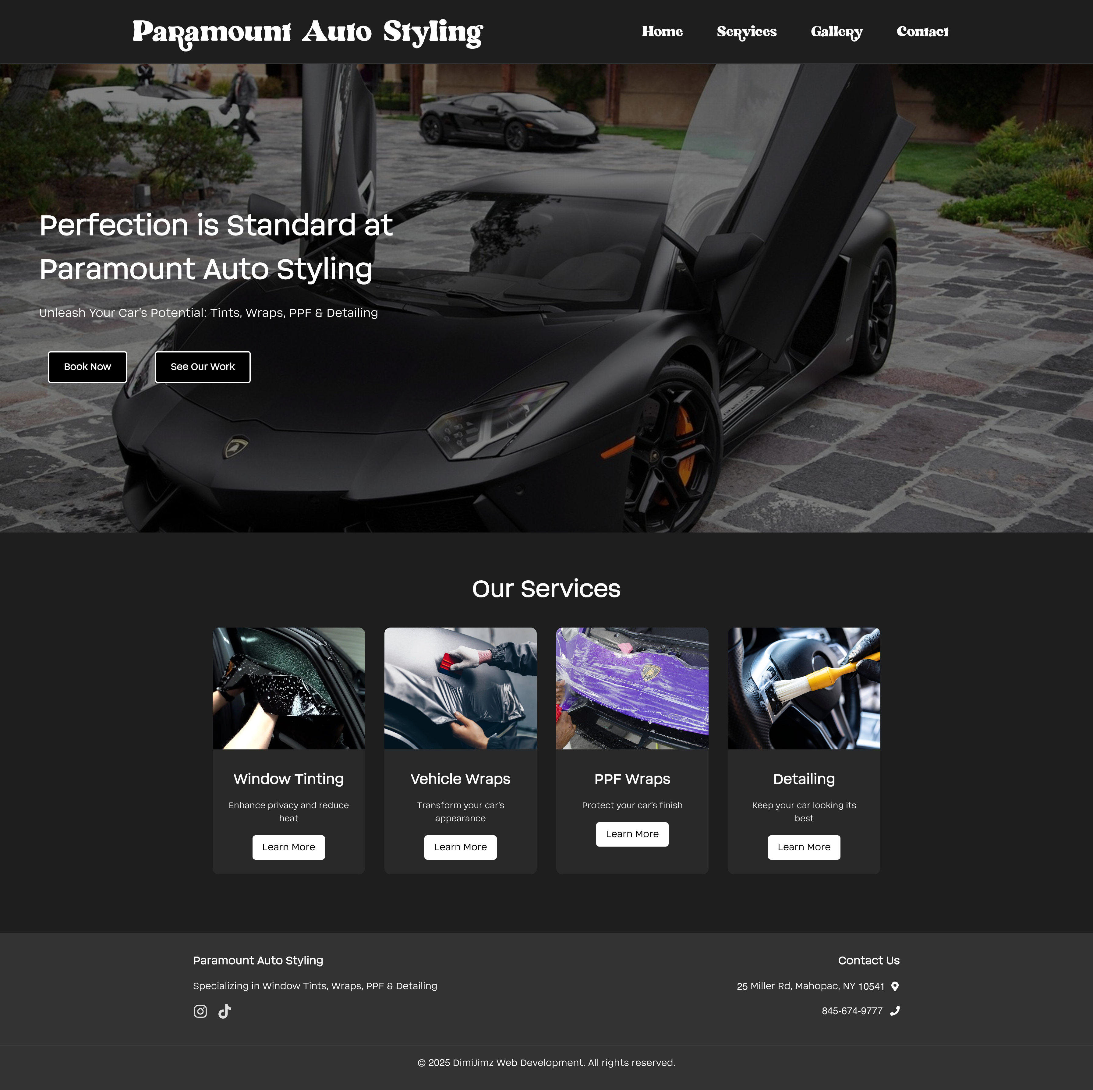 Paramount Auto Styling Website